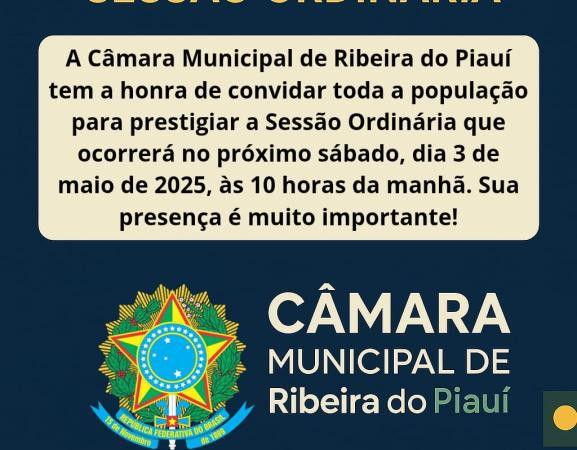 CONVITE SESSÃO ORDINÁRIA